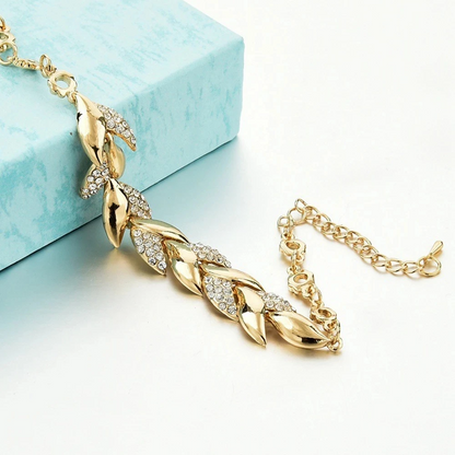 925 Sterling Silver Crystal Statement Bracelet for Women Girls Gift