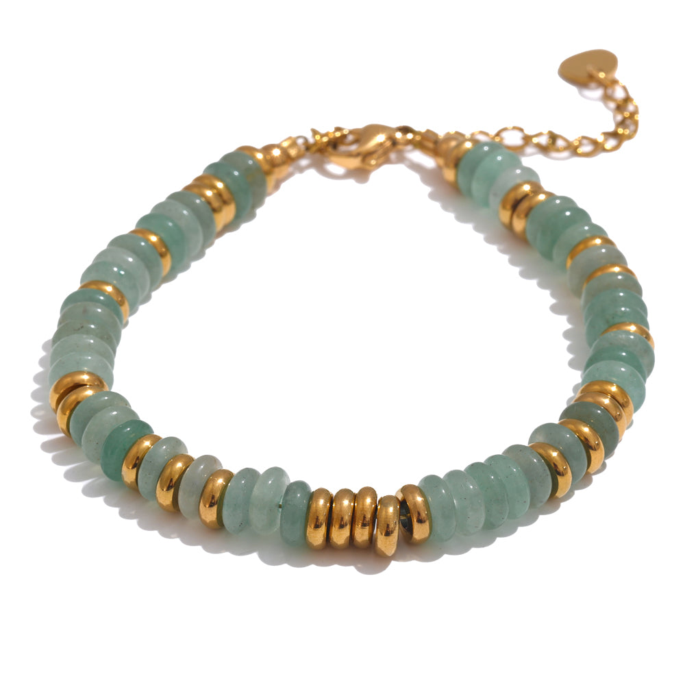 Handmade Colorful Stone Beads Bracelet Waterproof Y2K Trend Jewelry