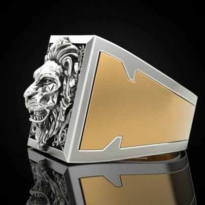 Punk Lion Head Men’s Ring Creative Statement Jewelry for Friendship