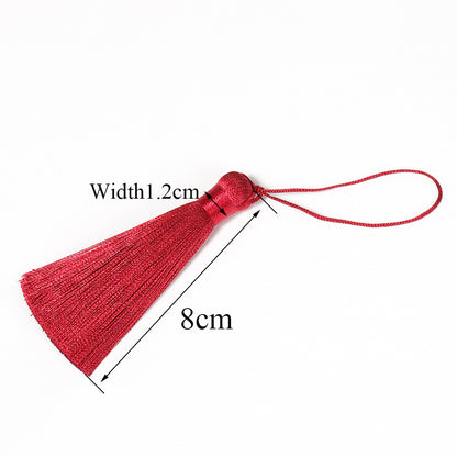 10PCS 8cm Silk Tassels Polyester Satin DIY Jewelry & Craft Supplies
