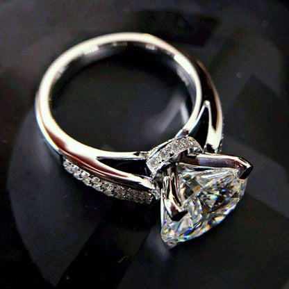 Huitan CZ Engagement Ring Classic Wedding & Anniversary Jewelry