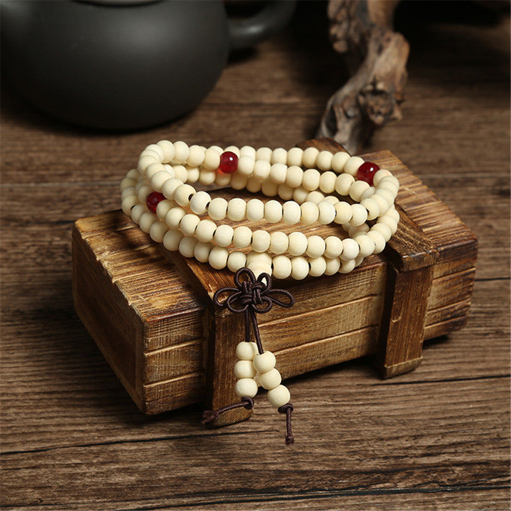 Green 6mm Sandalwood Bracelet Buddha Prayer Beads Unisex