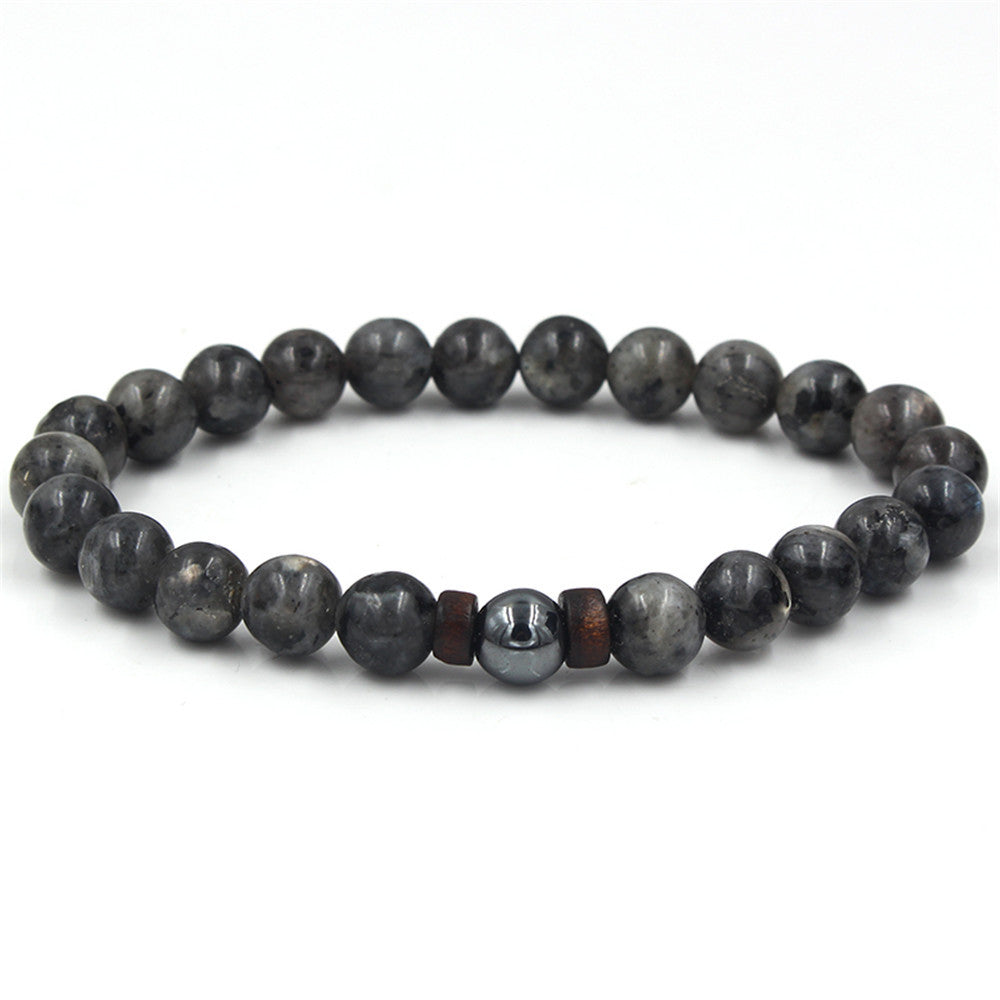 Volcanic Stone Lava Bracelet Wooden Beads Tibetan Buddha Jewelry