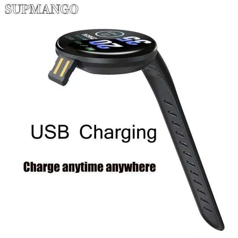 Real Pedometer Smartwatch Fitness Tracker Blood Pressure Sport Bracelet