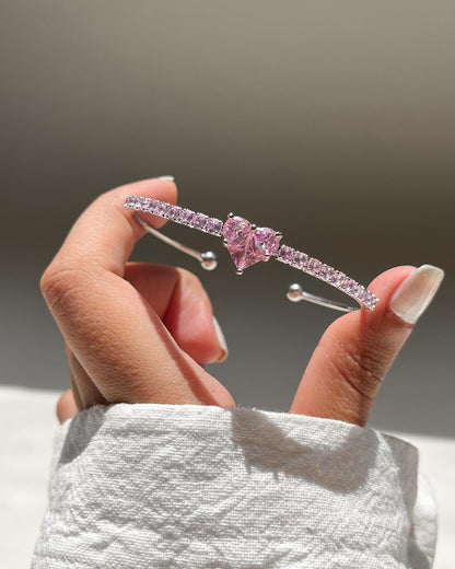 2-Piece Love Zircon Bracelets Versatile Trendy Women’s Accessories
