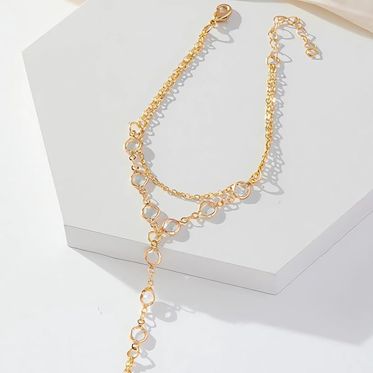 Multilayer Crystal Finger Bracelet Luxury Bridal & Couple Jewelry for Women