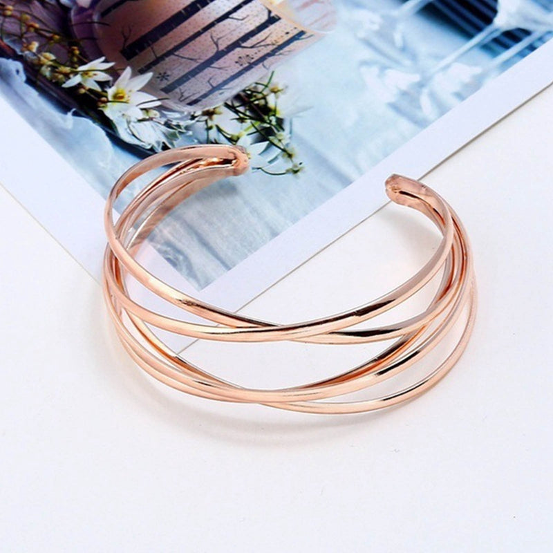 Punk Hollow Alloy Bangles For Women Gold Silver Color Cuff Bracelet Open Adjustable