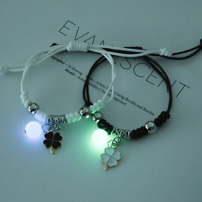 Luminous Star Couple Bracelets Cat, Heart & Key Lock Charms