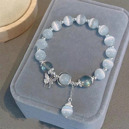 Cat’s Eye Moonstone Star Elastic Bracelet Light Luxury Women’s Jewelry