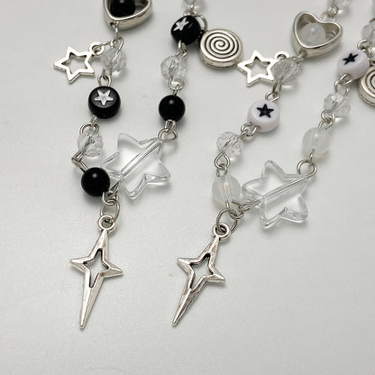 Y2K Beaded Couple Bracelets Heart & Star Handmade Friendship Jewelry