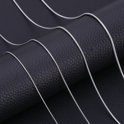 Skyrim Fashion Long Box Chain Necklace Stainless Steel Basic Punk 2-7mm Thick Chains Jewelry Gift for Men Women Wholesale