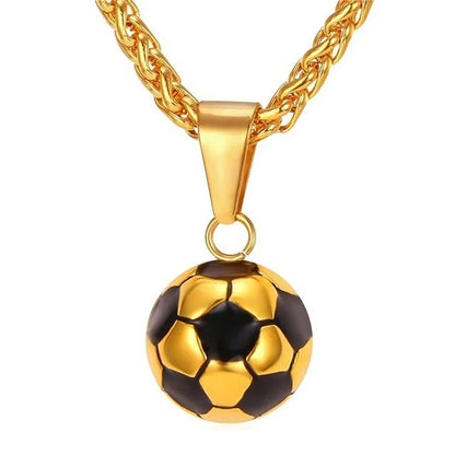 Men's Sports Football Stainless Steel Chain Necklace Gift for Boys