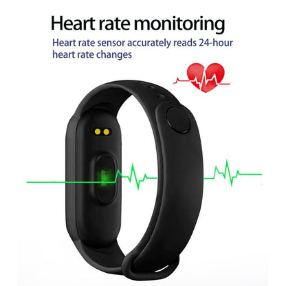 M6 Smart Watch Fitness Tracker, Heart & BP Monitor, Waterproof