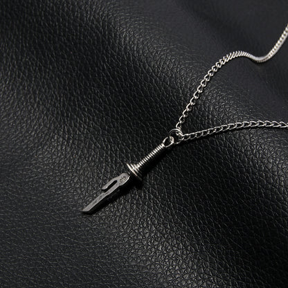 Anime Jujutsu Kaisen Fushiguro Toji Sword Necklace Spear of Tianri Knife Pendant Cosplay Necklaces For Unisex Choker Jewelry