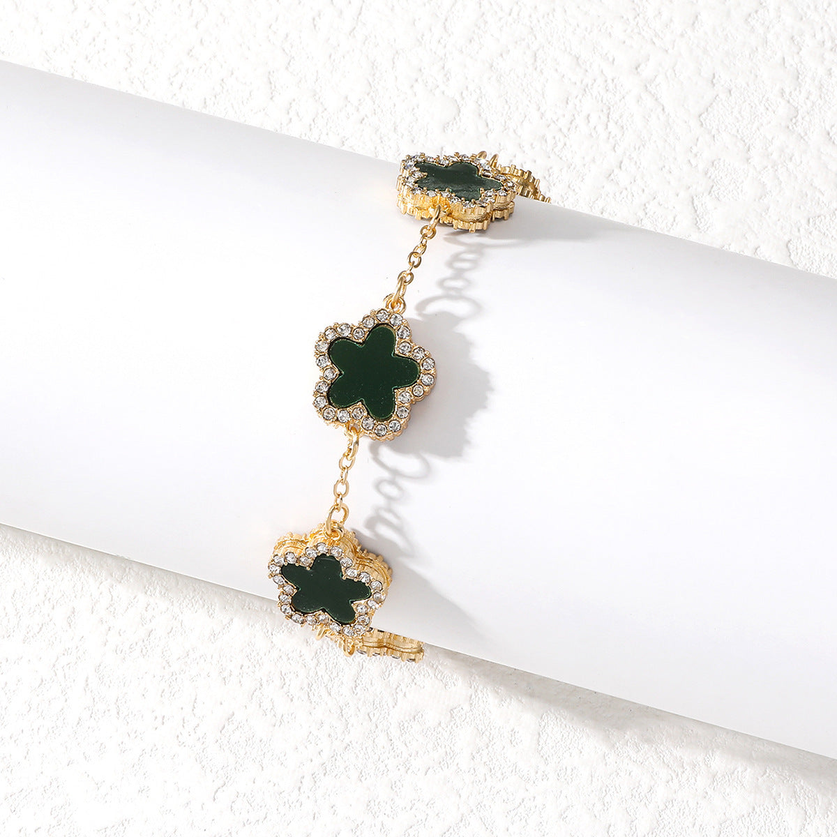 Adjustable Flower Bracelet Multi-Color Cubic Zirconia Luxury Chain