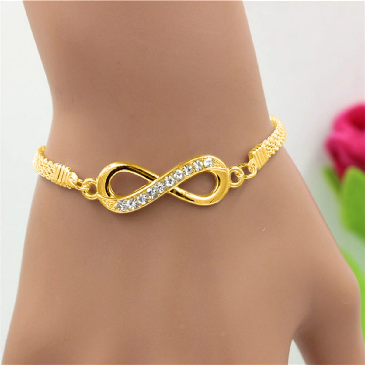 3-Piece Love Opening Bracelet Set Creative Retro Lucky 8 Design