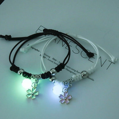 Luminous Star Couple Bracelets Cat, Heart & Key Lock Charms