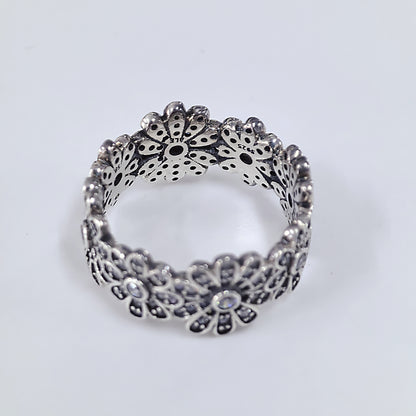 Genuine Pandora Sparkling Daisy Flower Crown Ring – 925 Sterling Silver