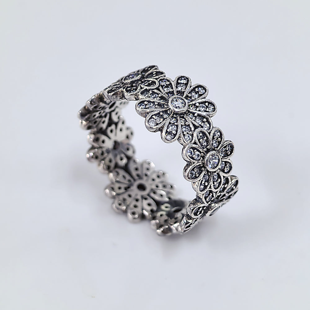 Genuine Pandora Sparkling Daisy Flower Crown Ring – 925 Sterling Silver
