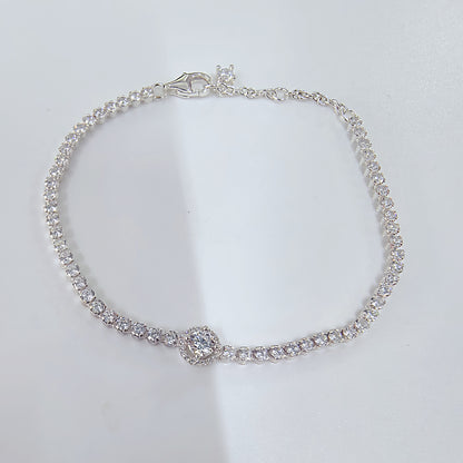 Authentic Pandora Sparkling Halo Tennis Bracelet – 925 Sterling Silver