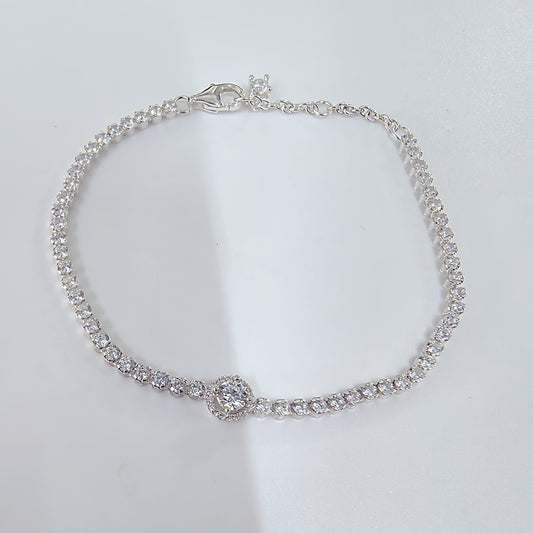 Authentic Pandora Sparkling Halo Tennis Bracelet – 925 Sterling Silver