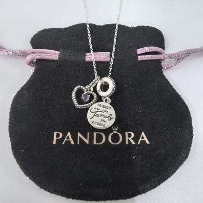 Pandora February Birthstone Necklace – Wish Upon A Star Clavicle Necklace