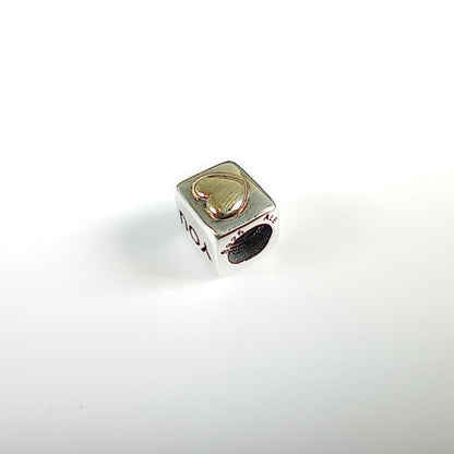 Genuine Pandora I Love You Silver & Gold Charm