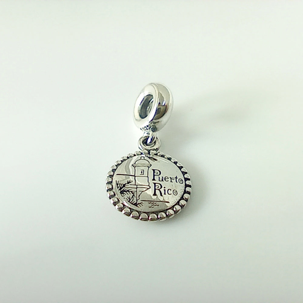 Authentic Pandora Puerto Rico Dangle Charm – Location Series (with Pouch)