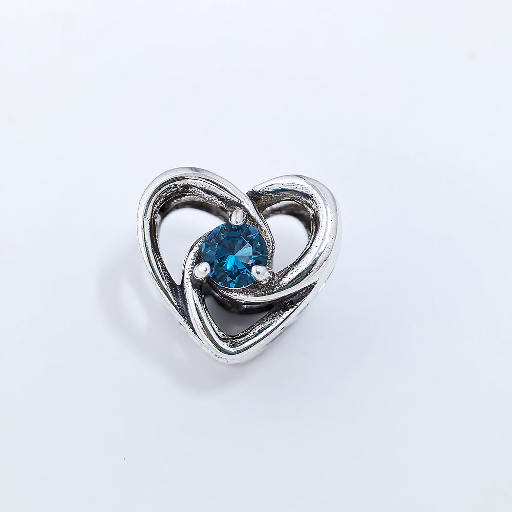 Pandora Entwined Hearts & Stones Charm | S925 ALE Silver | Symbol of Eternal Love