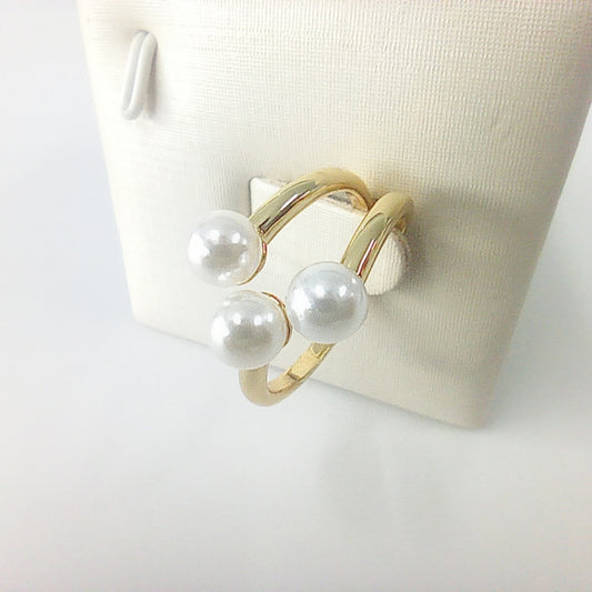 Authentic Pandora Open Ring with Treated Freshwater Cultured Pearl