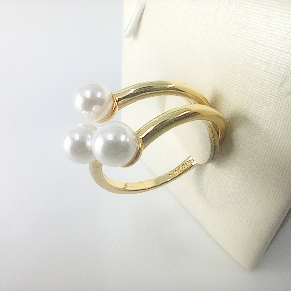 Authentic Pandora Open Ring with Treated Freshwater Cultured Pearl