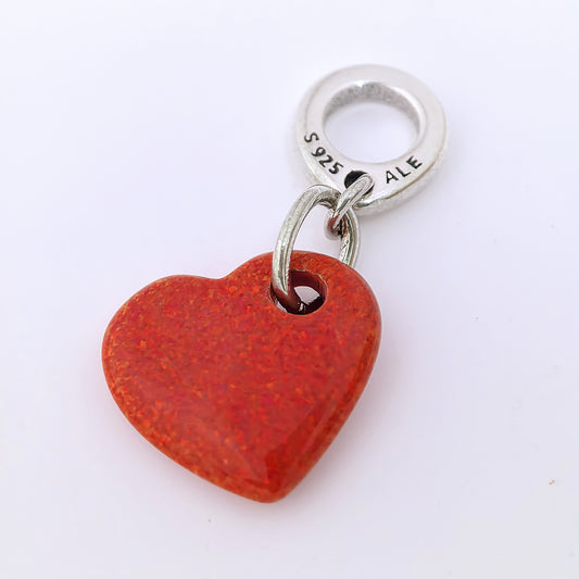 Pandora Opalescent Red Heart Dangle Charm| Genuine ALE S925