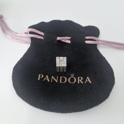 Authentic Pandora Sterling Silver Moveable Toy Cube Charm