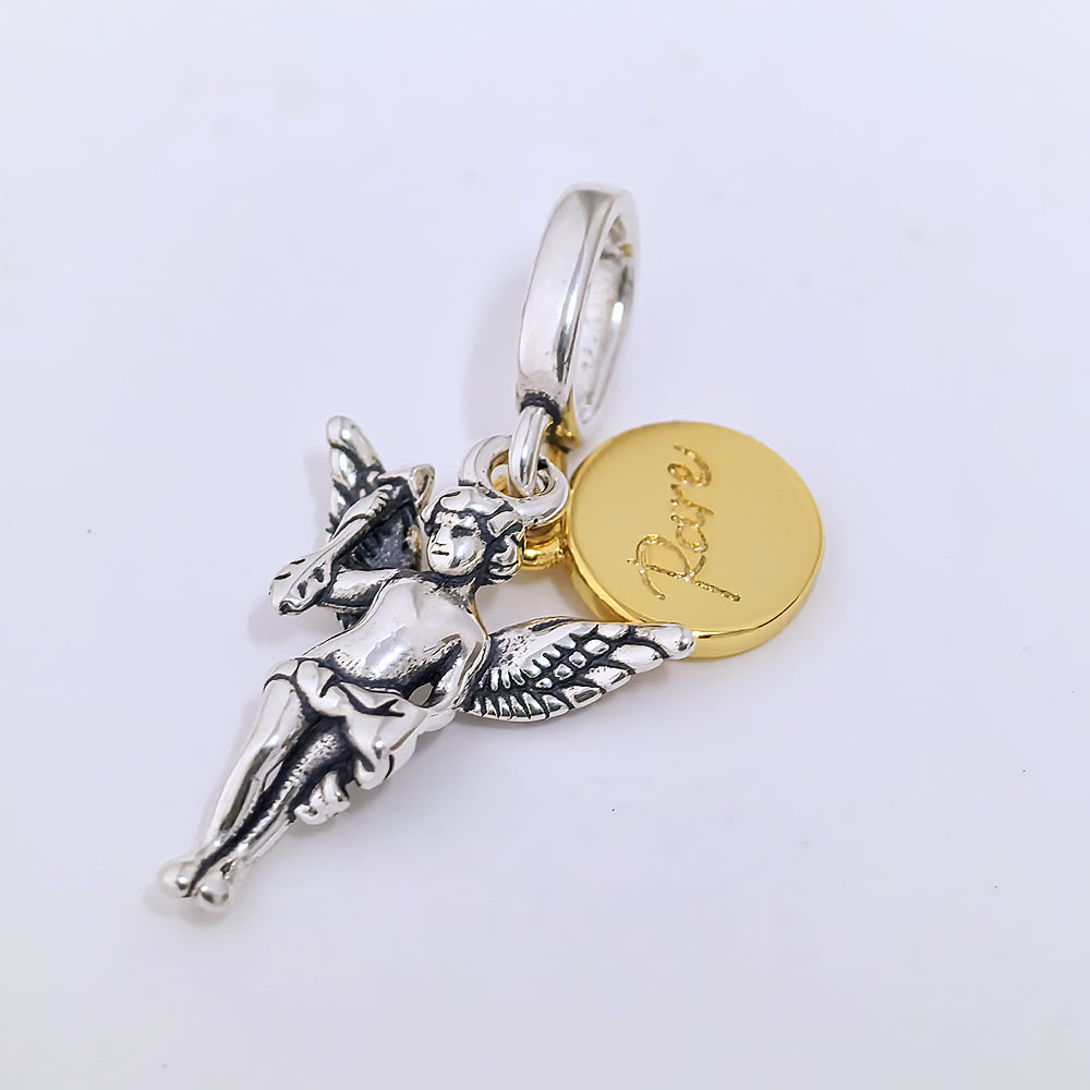 Pandora Sterling Silver Cupid Dangle Charm | S925 ALE | Love & Romance
