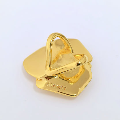 Pandora Gold Rose in Bloom Oversized Charm  | Genuine ALE S925