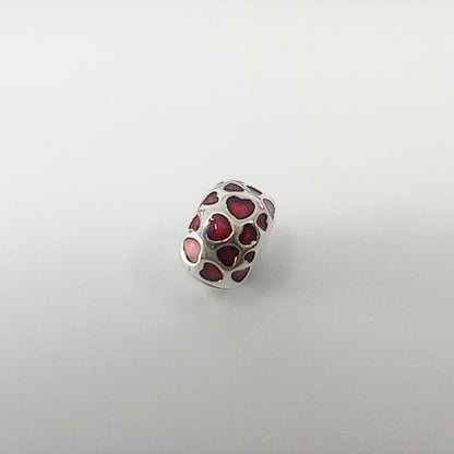 Authentic Pandora Sterling Silver Hearts Round Clip Charm