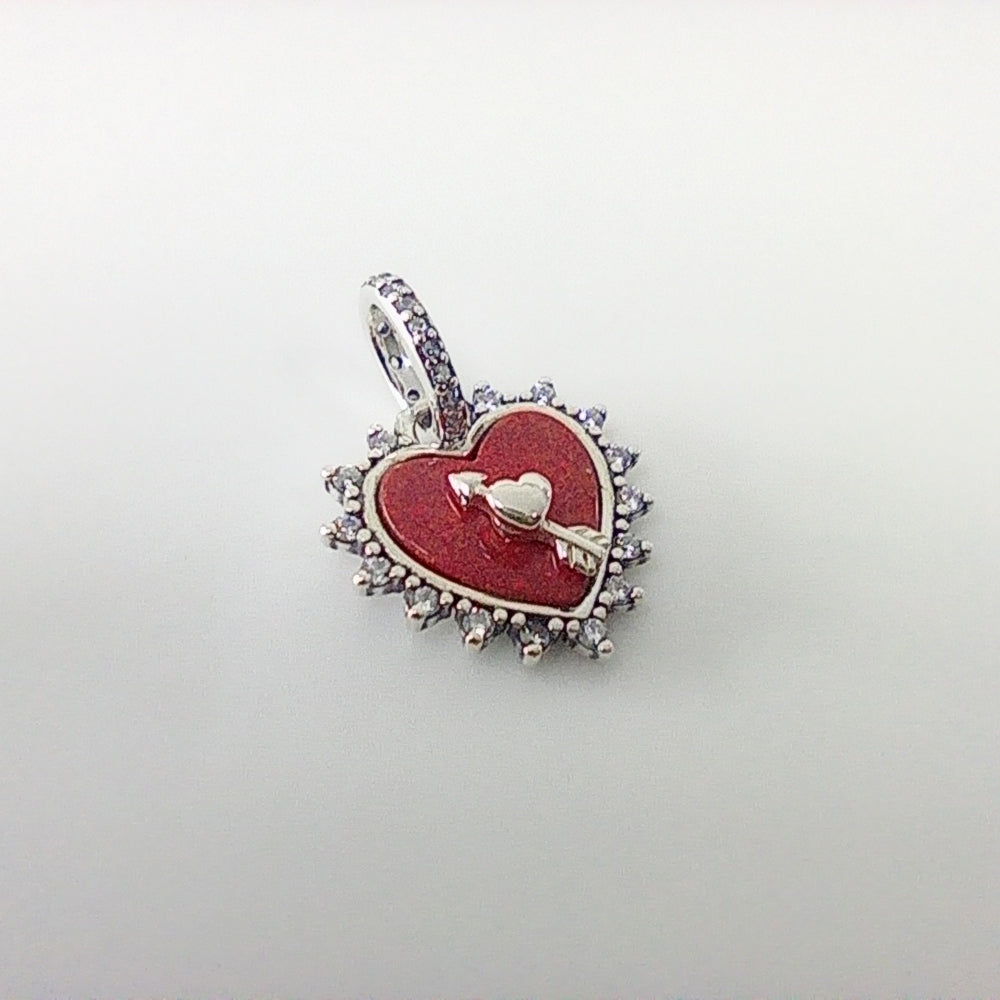 Authentic Pandora Spinnable Arrow & Heart Dangle Charm – Sterling Silver