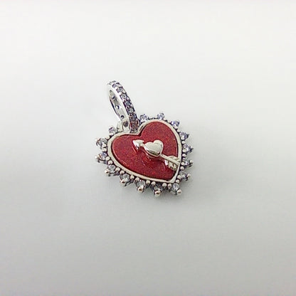 Authentic Pandora Spinnable Arrow & Heart Dangle Charm – Sterling Silver