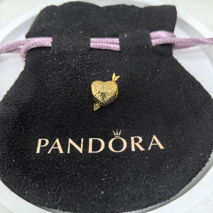 Pandora Gold Cupid Heart Charm  | Genuine S925 ALE