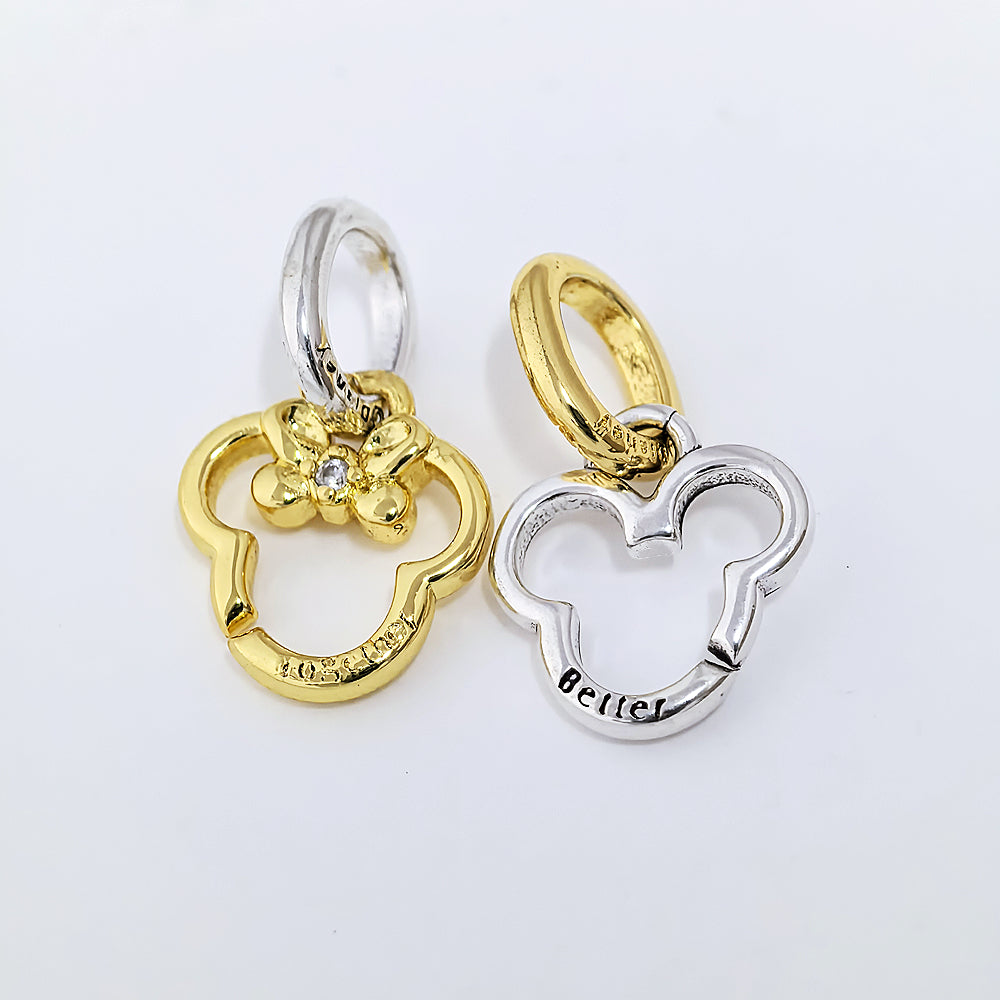 Hot-Selling 925 Sterling Silver Elephant & Mouse Charm Beads for DIY Bracelets