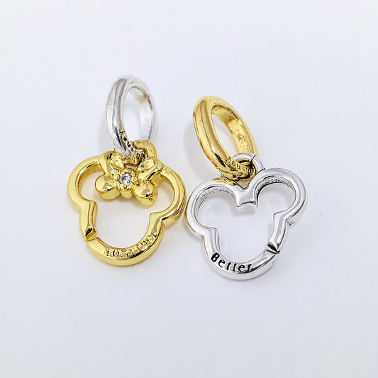 Hot-Selling 925 Sterling Silver Elephant & Mouse Charm Beads for DIY Bracelets