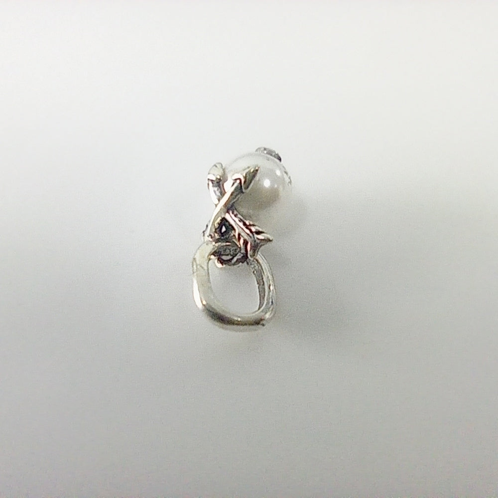 Authentic Pandora ME Mini Dangle Charm – Pearl & Arrows (Sterling Silver)