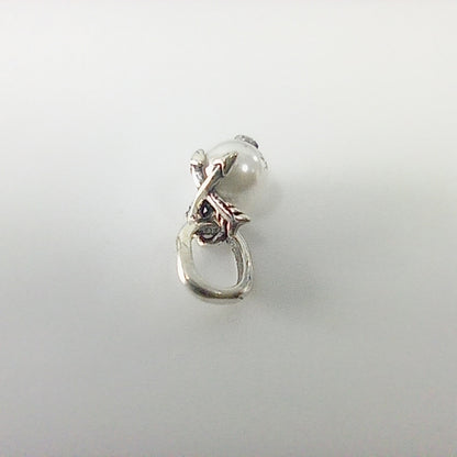 Authentic Pandora ME Mini Dangle Charm – Pearl & Arrows (Sterling Silver)