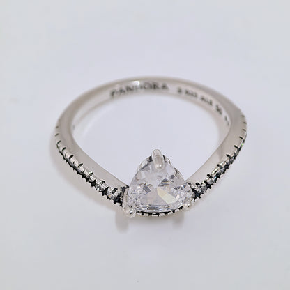 Pandora Wavy Pavé Heart Ring | Sterling Silver S925 ALE