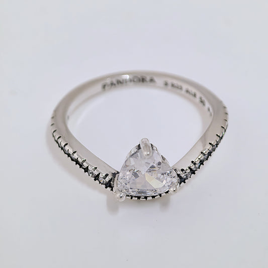 Pandora Wavy Pavé Heart Ring | Sterling Silver S925 ALE