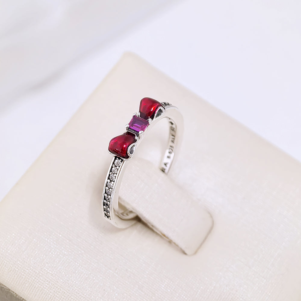 925 Silver Flower, Bow & Crown Ring Women’s Wedding Jewelry