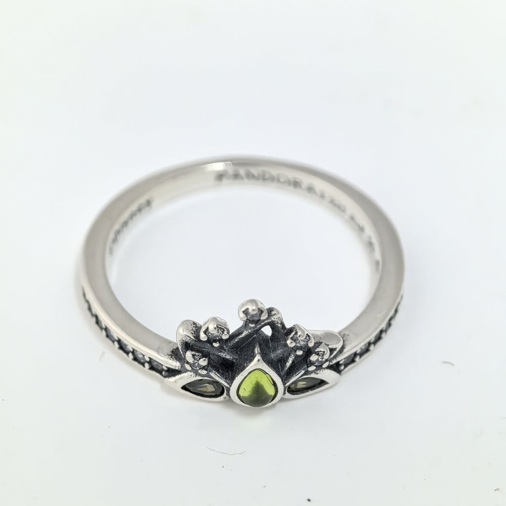 Women’s DIY Silver Ring Light Gold Crown & Bow with Stones