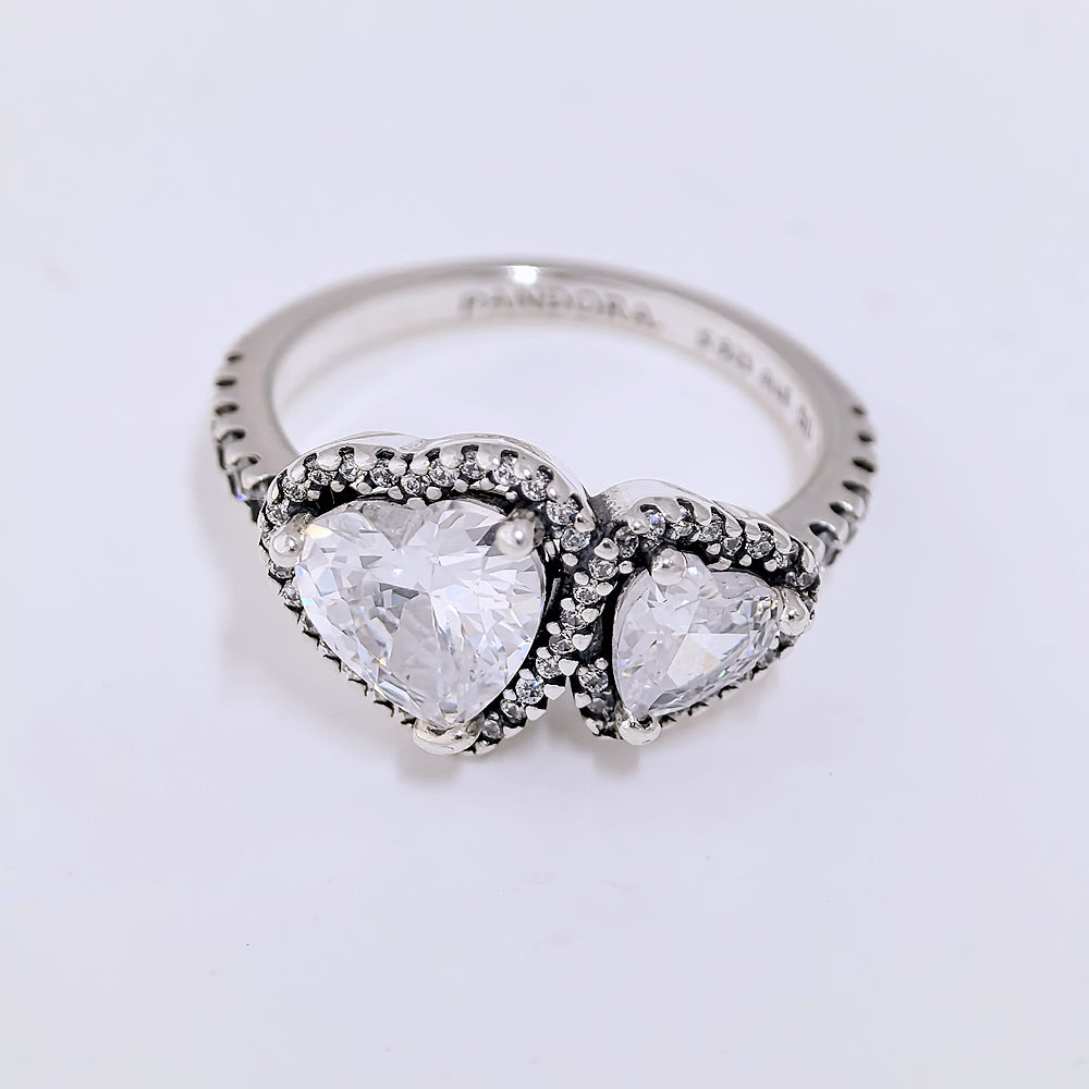Pandora Halo Hearts Ring | Sterling Silver S925 ALE