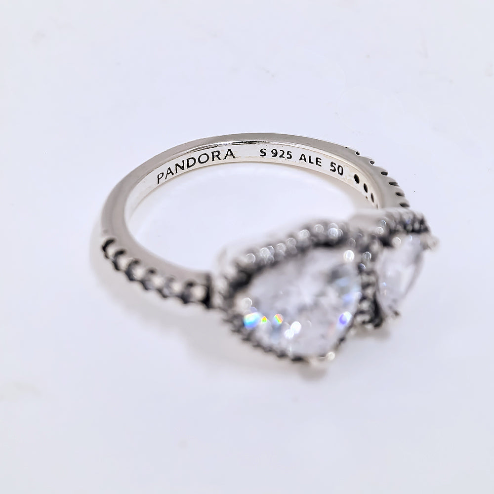Pandora Halo Hearts Ring | Sterling Silver S925 ALE