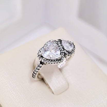 Pandora Halo Hearts Ring | Sterling Silver S925 ALE
